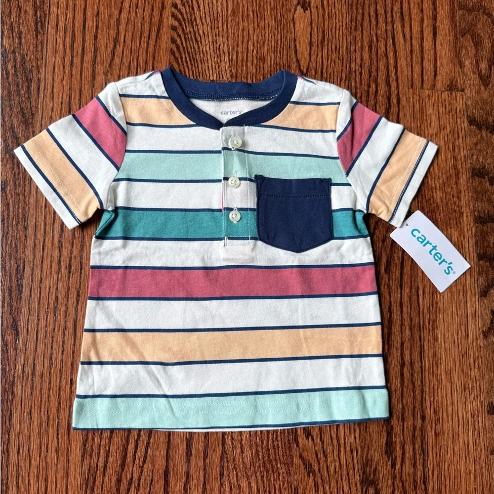 Carter's Striped T-Shirt - Size 6 months